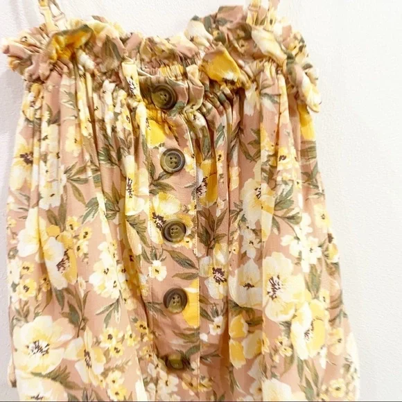 Sale 3/$20 | AE Printed Floral Button-Up Tube Top - Picture 2 of 9